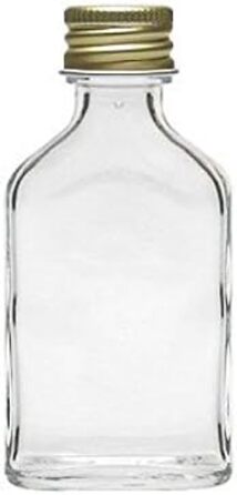 mikken Viva Household Goods - 50 x Mini Glass Bottle 20 ml with Screw Cap, suitable as a flask, schnapps bottle & liqueur bottle (including funnel Ø 5 cm)