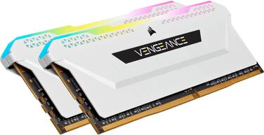 Оперативна пам'ять Corsair Vengeance RGB PRO SL 32GB (2x16GB) DDR4 3200MHz (PC4-25600) C16, 1.35V, Білий