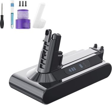 Замінний акумулятор Stanew 21.6V 4500mAh Li-ion для пилососів Dyson V8 SV10 (V10 BATTERY), з 2 фільтрами