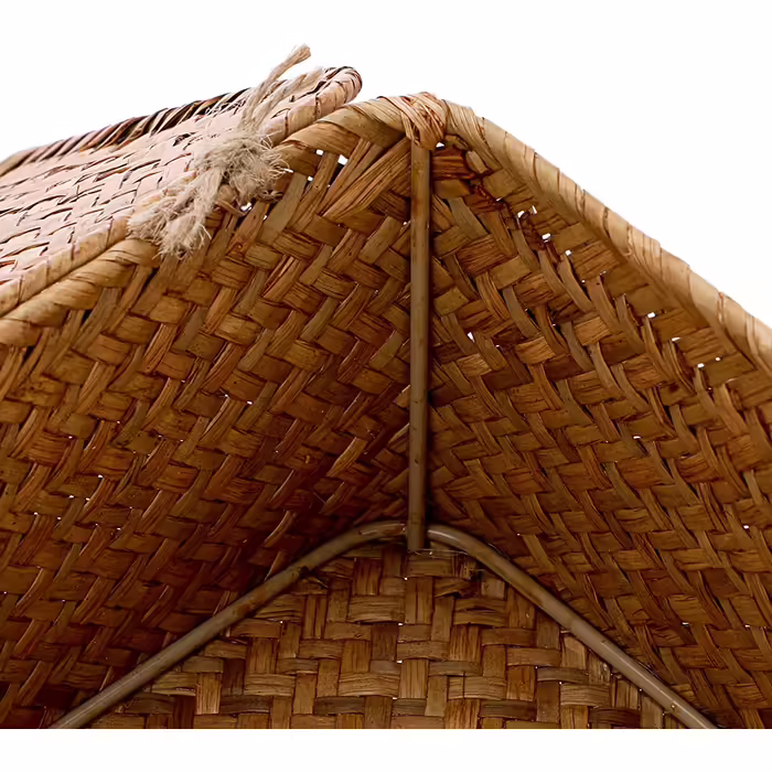 SUMNACON Rectangular Seagrass Cosmetic Tissue Box for Home Decorative Woven Paper Holder Candy Rattan Tissue Box Home Decoration for Bathroom Living Room Office Restaurant Handmade Brown