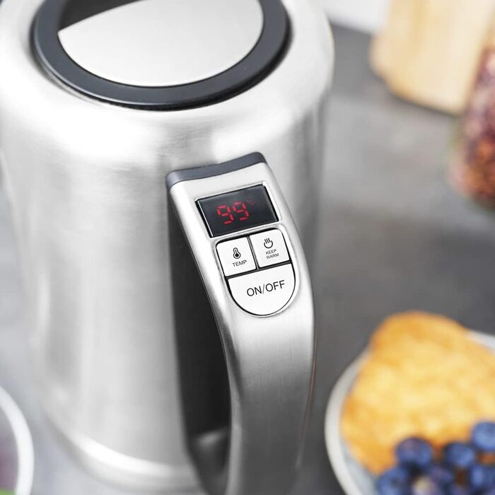 Електричний чайник GASTROBACK #42441 Design Express: нержавіюча сталь, регулювання температури 50-100°C, 3000 Вт, сріблястий, для однієї порції