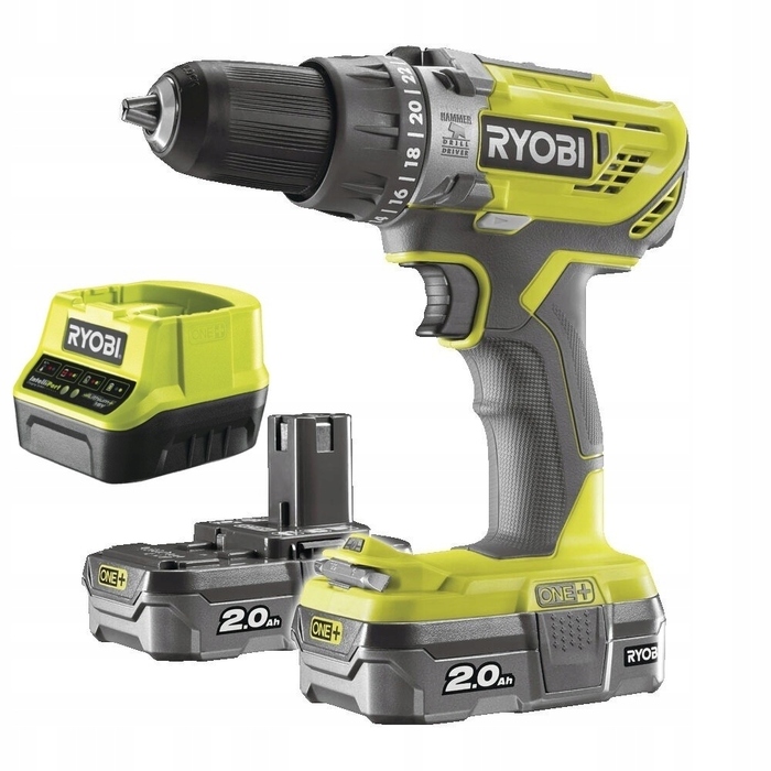 Акумуляторний ударний дриль-шурупокрут Ryobi 18 V 2 Ah 50 Nm