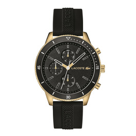 Годинник чоловічий Lacoste Multi Zifferblatt Quartz з чорним силіконовим браслетом 2010994