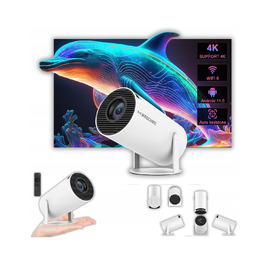 Смарт-проектор HY300 PRO 2026 Android 13, 2/16ГБ, HD + 4K, WiFi, з поворотним корпусом