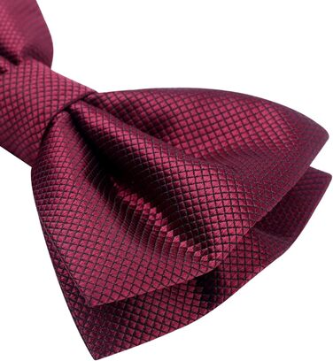 Метелик HISDERN для чоловіків з кишеньковим хустинкою, однотонний, регульований, для смокінгу, весілля, вечірки, колір бордовий