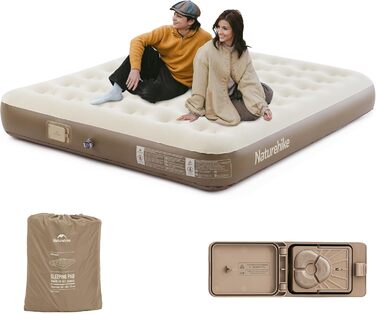 Надувний матрац Naturehike 2 персони з електричним насосом, 200x150x25 см, самонадувний, преміум-якість, для кемпінгу та дому