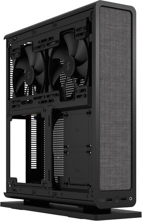 Корпус Fractal Design Ridge Black Mini-ITX для ігрового ПК з PCIe 4.0, 2 вентилятори 140мм PWM, USB Type-C