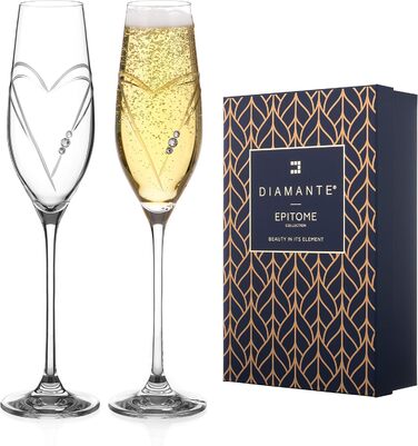 Кілька келихів для шампанського та просекко 'Серця' зі Сваровскі Swarovski - пара