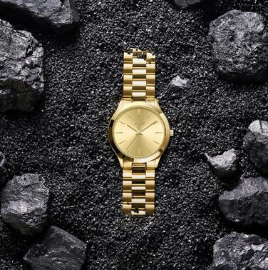 Годинник чоловічий BUREI Minimalist Quartz з нержавіючої сталі 44 мм (золотий)