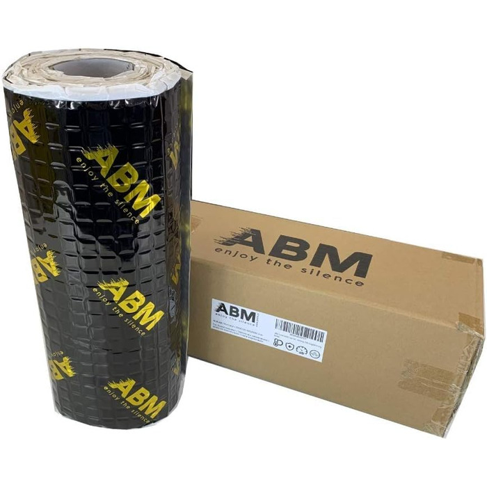 ABM Alubutyl Чорна 2.0 мм x 40 см x 5 м — самоклеюча алюмінієва шумоізоляційна мат для авто, антивібраційна, 2 м², преміум якість, золото