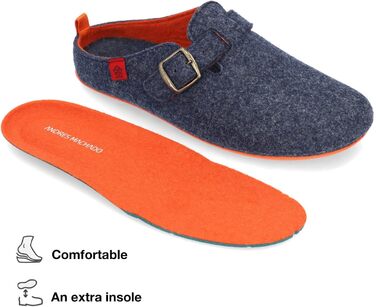 Тапочки Andrés Machado Dynamic Unisex (46 EU, Синій Оранжевий)