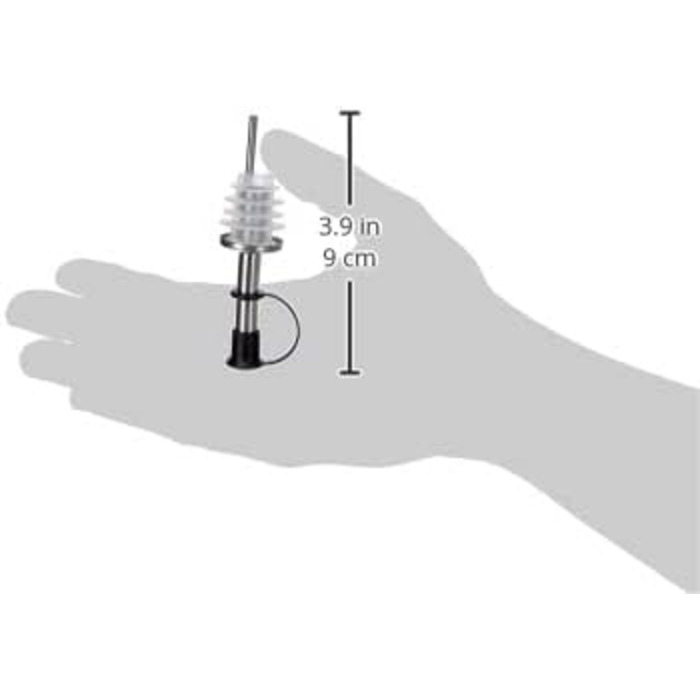 Виливаючі насадки Westmark 2 для пляшок з алкоголем, олією, оцтом, з петлею, з повітряною трубкою, метал/нержавіюча сталь, натуральна пробка, Inox Standard, сріблясті, 2 шт.