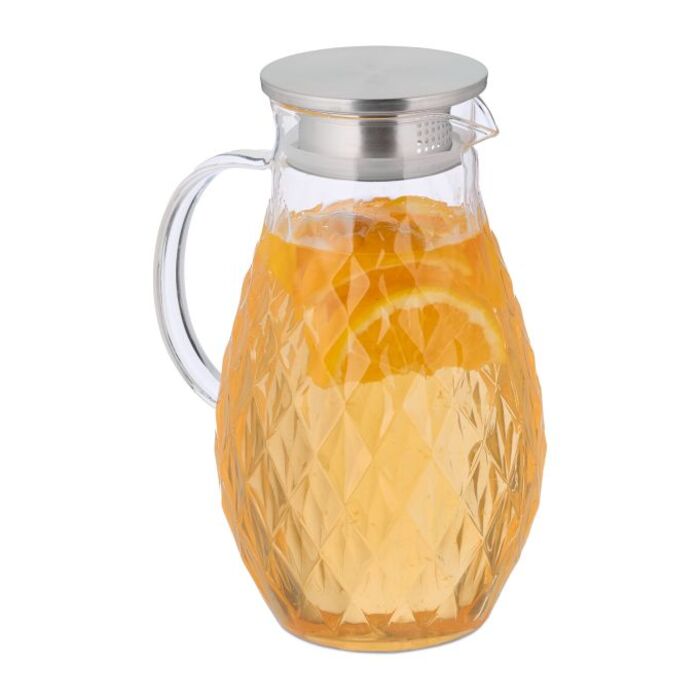 Relaxdays Glass Giraffe with Lid, 2 Liters