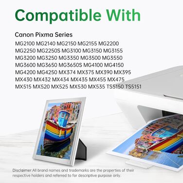 Комплект картриджів Lemero 540XL та 541XL для принтерів Canon Pixma MG3650, MG3150, MG3250, MG3550, TS5150, TS5151 (чорний та кольоровий, 2 шт.)