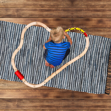 Relaxdays Leather & Cotton Patchwork Rug