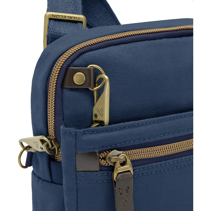 Сумка-тоут Travelon Anti-Theft Courier Navy - захист від крадіжки