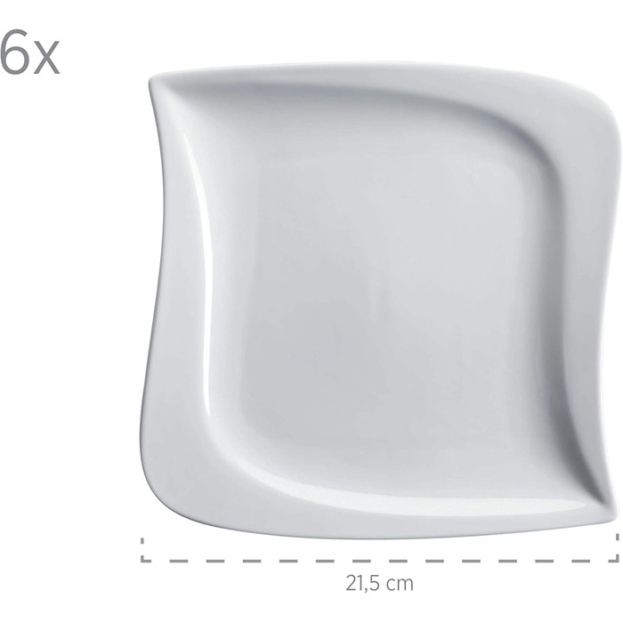 Набір посуду MÄSER Kombiservice LA MUSICA, 30 предметів, порцеляна, слонова кістка, білий