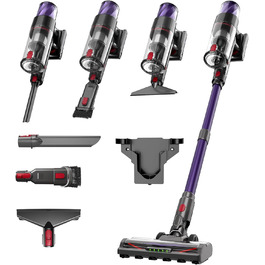 Бездротовий акумуляторний пилосос 550W, потужність 50Kpa, без мішка, з сенсорним екраном, антинамотування, для килимів, твердих поверхонь, авто