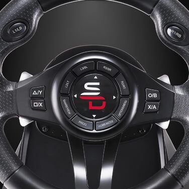 Руль SUBSONIC Superdrive Drive Pro з педалями, кермом, Paddles, вібрацією для Xbox Serie X/S, PS4, Xbox One, PC (програмований) (GS550)
