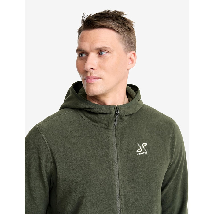 Флісова худі RevolutionRace Hiker для чоловіків, легка та еластична, чорна (S, Kambaba green)