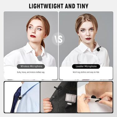 NEEWER Мініатюрний USB-C Лавалерний Мікрофон 2 шт. для iPhone, Android, Планшетів, ПК - CM6 (2 шт.)