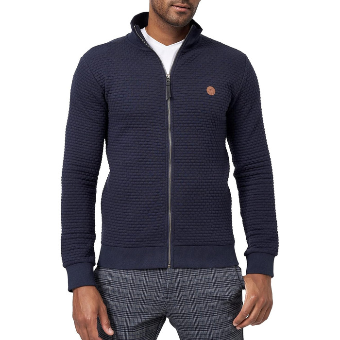 Світшот чоловічий Indicode з коміром-стійкою | Кардиган чоловічий, светр чоловічий (XXL, темно-синій)