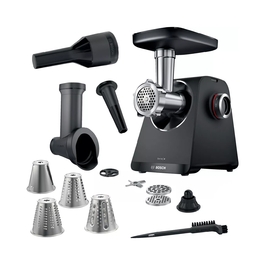 М'ясорубка Bosch MFWS440B: 3 диски, 4 тертки та насадка-наштовхувач