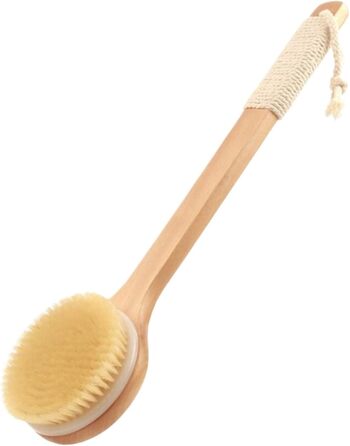 15.9 Inch Bath Body Brushes Women Wooden Long Handle Bath Brushes Men Hog Bristle Shower Brushes