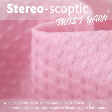 Штора для душу з малюнком вафель, водонепроникна, 183x183 см, рожева - міцний поліестер