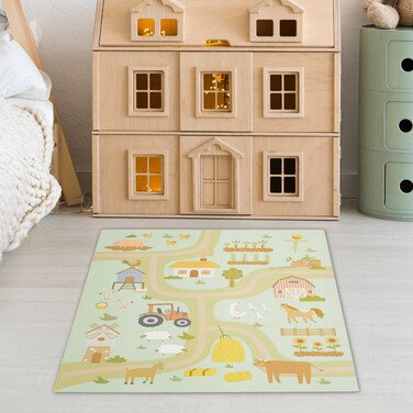 Relaxdays Puzzle Mat Farm