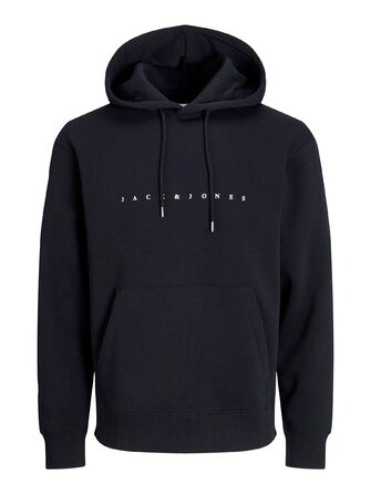 Чоловічий худі Jack & Jones JJestar JJ Sweat Hood, Relaxed Fit, чорний