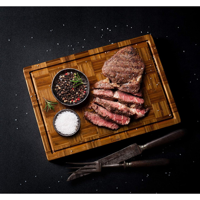 Набір з 3 великих дерев'яних обробних дощок з бамбука Kikcoin Standard (17'L x 12'W)