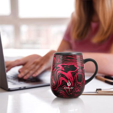 Кружка Ideus 470 мл з нержавіючої сталі, подвійні стінки, ізольована, з кришкою, зелений (Rotes Zebra)