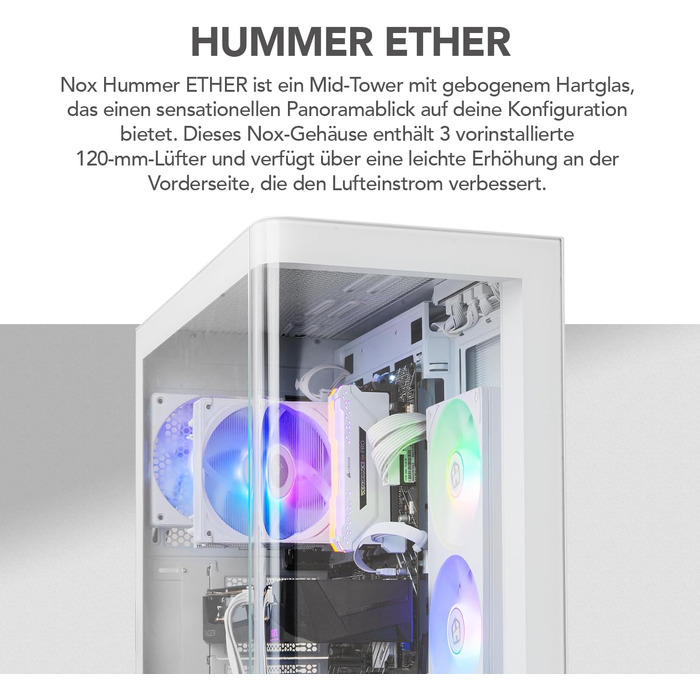 Ігровий корпус NOX Hummer BIOS Midi-Tower ATX/Micro-ATX/ITX з 8