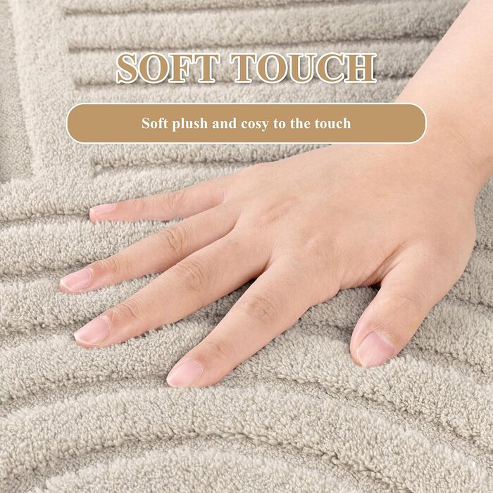 Килим для вітальні 160x230 см, великий пухнастий з коротким ворсом, миючий, сучасний, з 3D ефектом, нековзний, для їдальні, кухні, спальні, бежевий