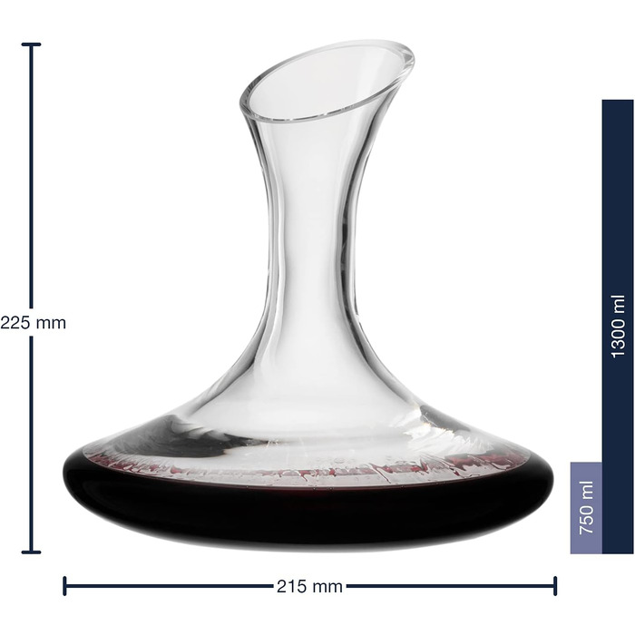 Leonardo Cheers Decanter, 1.3 l, Height 22.5 cm, Hand-blown clear glass, 027810