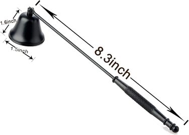 NEOYARDE Candle Snuffer, Stainless Steel Wick, Flame Extinguisher, Candle Accessories, Gift Pack for Candle Lovers, Black