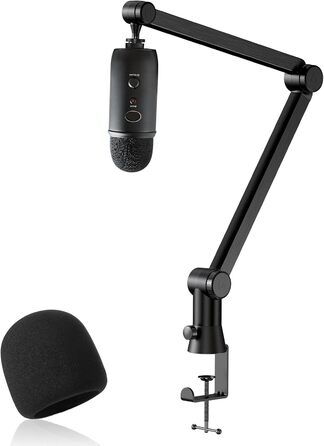 Кріплення для мікрофона Blue Yeti з поп-фільтром - кріплення Blue Yeti X, приховане кабельне підключення, стійка-кріплення Blue Yeti, поп-фільтр для ASMR, студії, подкастів, стрімінгу - YOUSHARES, преміум-версія