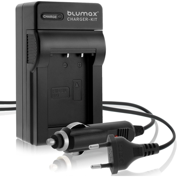 Подвійний зарядний пристрій Blumax NP-BX1 для акумуляторів камер | LCD дисплей | Заряджає 2 акумулятори одночасно