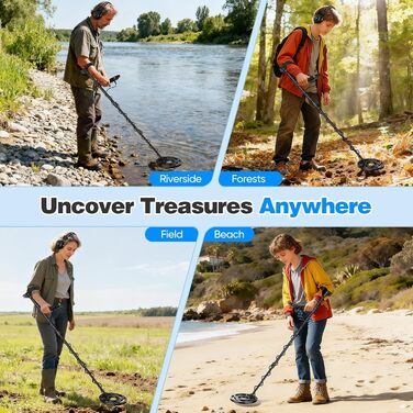 Металодетектор для дорослих та дітей, 5 режимів, професійний, пошук золота, IP68, вологостійкий, LCD дисплей, висока чутливість (GT965H)