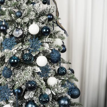 86 шт. прикраси на ялинку SY CRAFT: ялинкові кулі, сніжинки, подарункові пакети (золотий, темно-синій)