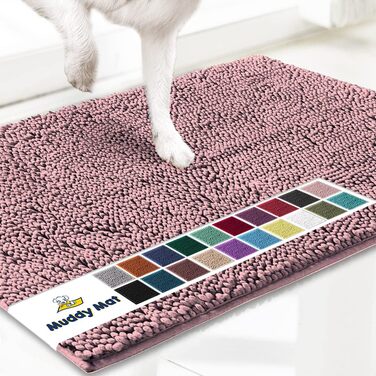 Килимок для дому Muddy Mat® з мікрофібри, швидковисихаючий, антиковзний, 19'x30' (61 x 91 см), світло-рожевий