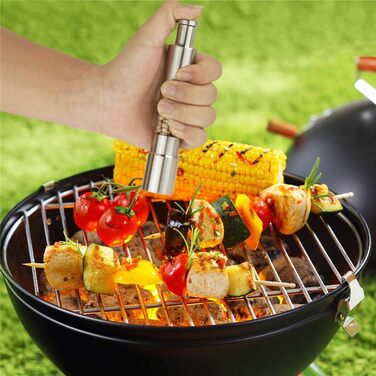 Набір з 2 шт. мельниць для солі та перцю з нержавіючої сталі Salmühle, зручне управління однією рукою