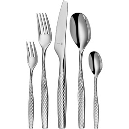 WMF Stainless Steel Cutlery Set, 6 Persons, 30-Piece Dinner Cutlery Set, Monoblock Knives, Cromargan protect polished, scratch-resistant, dishwasher-safe