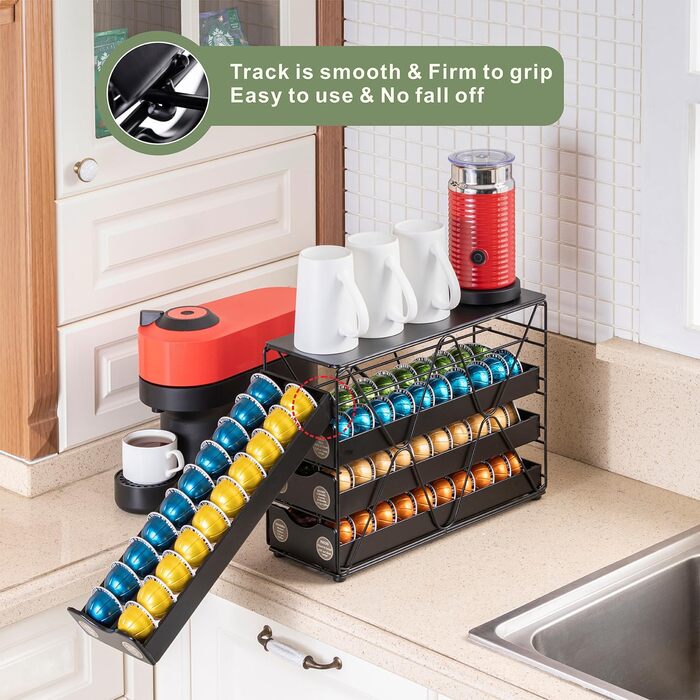 Організатор для капсул Nespresso Vertuo – 3-ярусний ящик для 60 капсул
