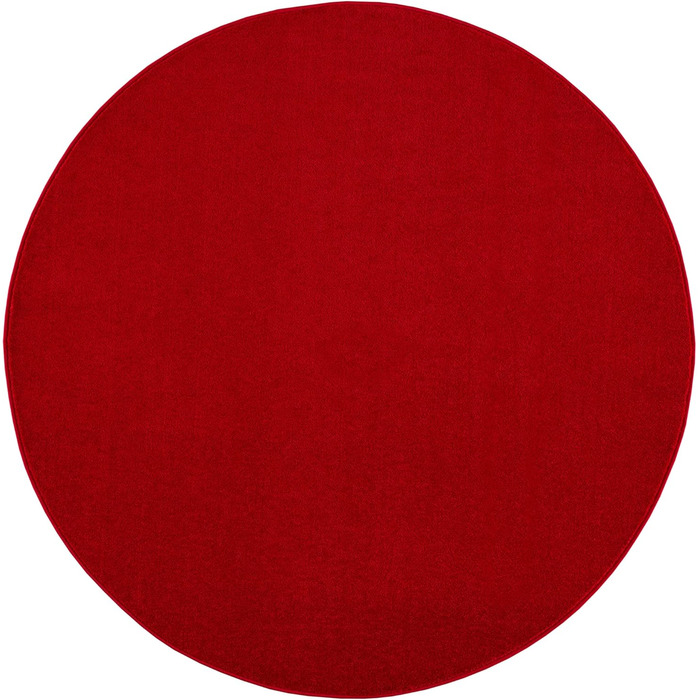 Килим Kurzflor SANAT для вітальні - однотонний сучасний килим для спальні, кабінету, офісу, коридору, дитячої кімнати та кухні - 120 x 170 см (200 x 200 см, прямокутний), червоний