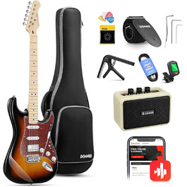 Електрогітара Donner DST-152S Sunburst: Початковий набір з підсилювачем, сумкою та аксесуарами