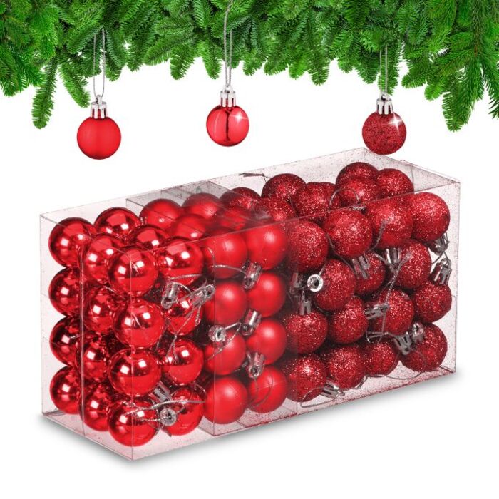 Relaxdays Christmas Baubles Set of 96