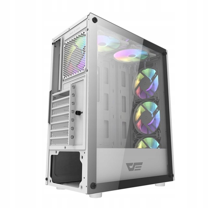 Корпус для комп'ютера darkFlash DK151 LED білий, Midi Tower, 3 RGB вентилятори
