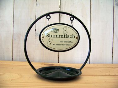 Unknown Round Table Stand, Enamel with Ashtray